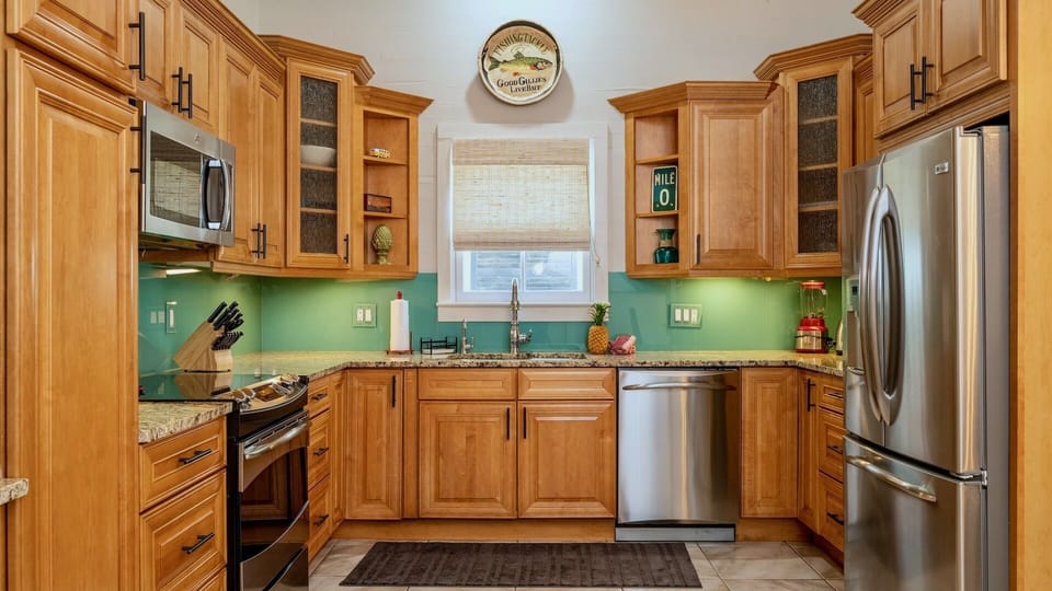 The fully-equipped kitchen has everything the chef in your group might desire...