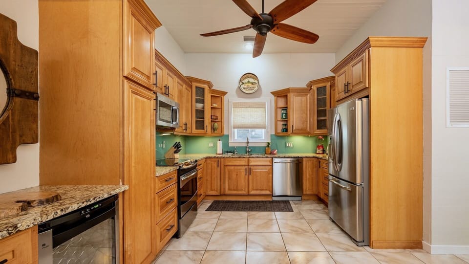 The kitchen is quite spacious...