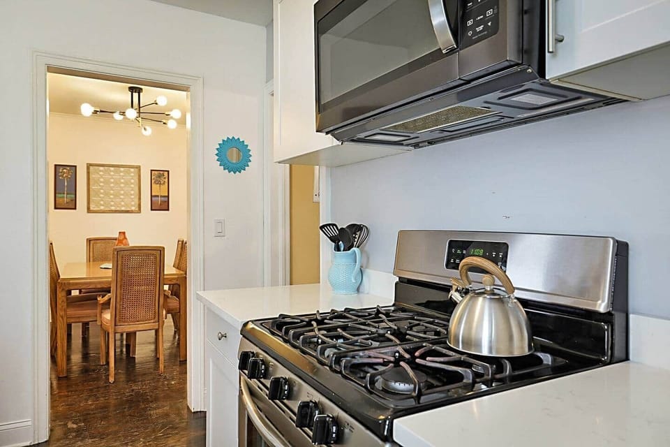 Gas stove just in case you feel like cooking.