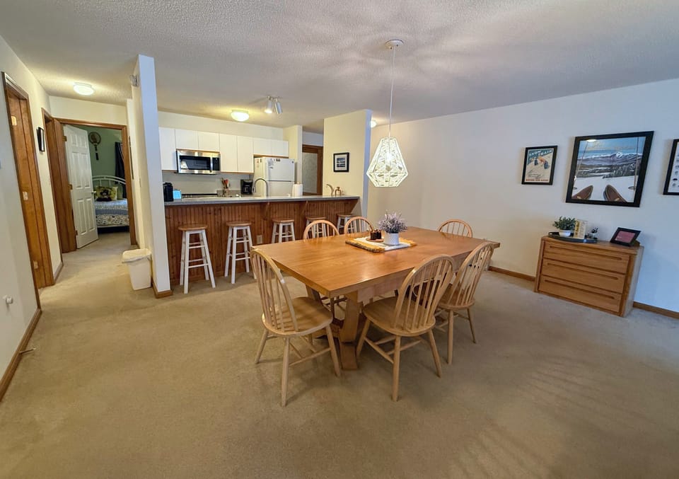 Dining and kitchen areas