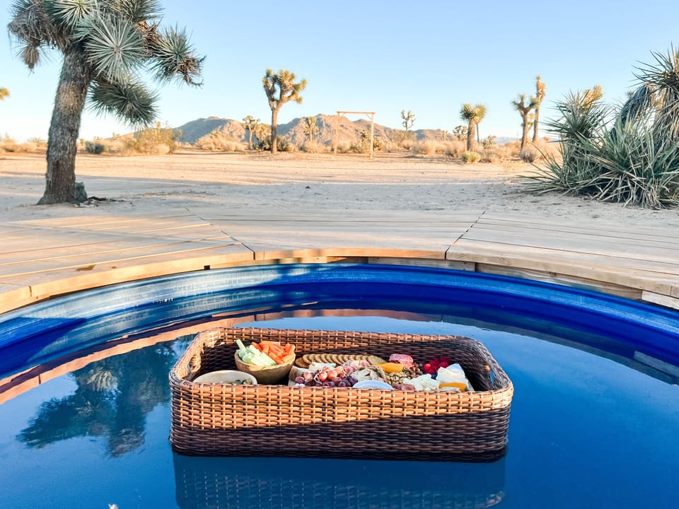 The original floating charcuterie board. Drinks + apps at golden hour = haeven.
