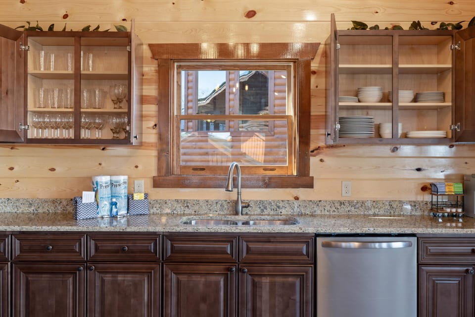 Fully stocked kitchen
