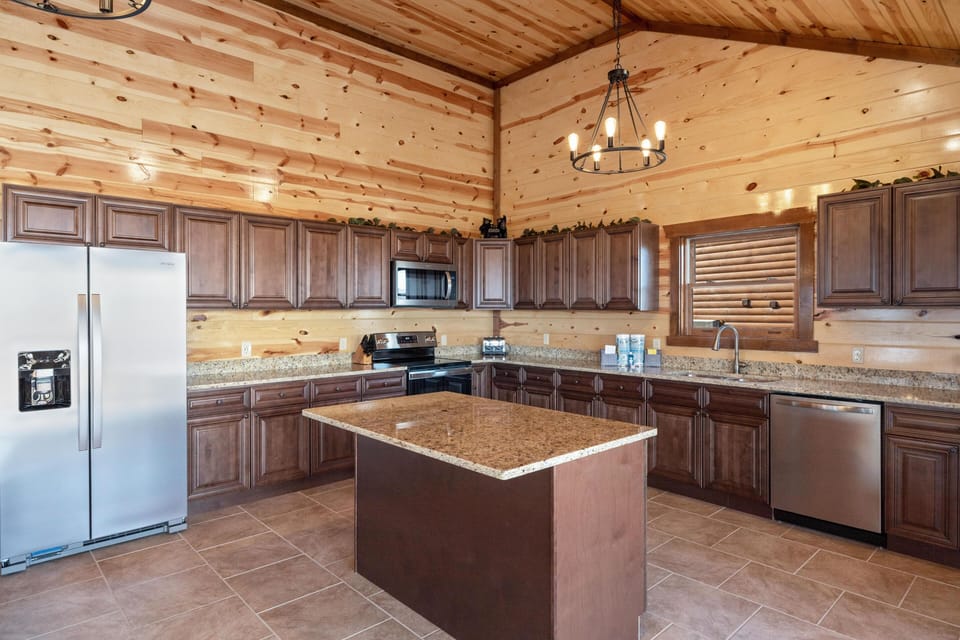 Fully stocked kitchen
