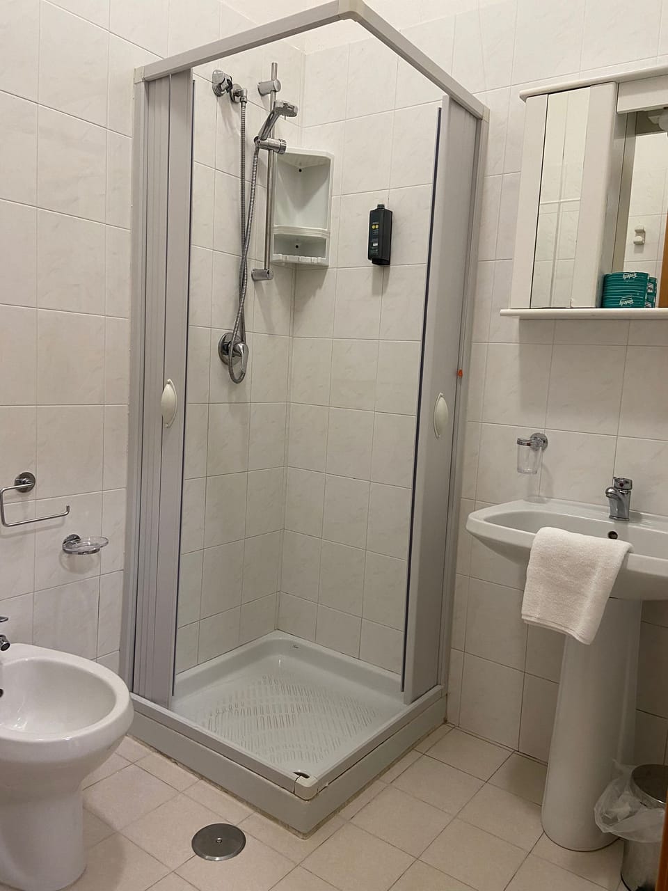 Quadruple Room | Bathroom | Shower, rainfall showerhead, towels