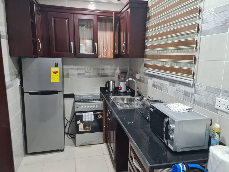 Apartment | Private kitchen | Fridge, microwave, oven, stovetop