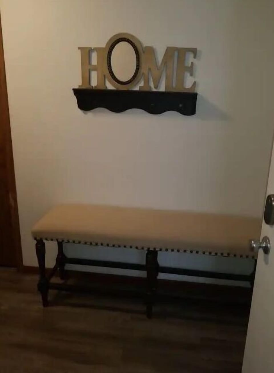 Coat Rack and bench upon entrance