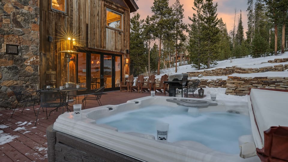 Private hot tub just steps away from main living area