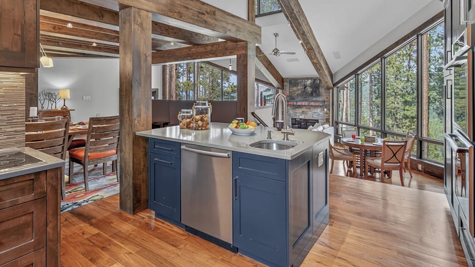 Kitchen with views