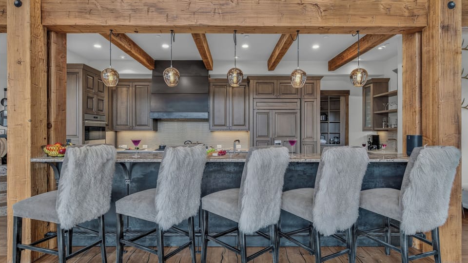 Kitchen, Main Level - Island with bar seating