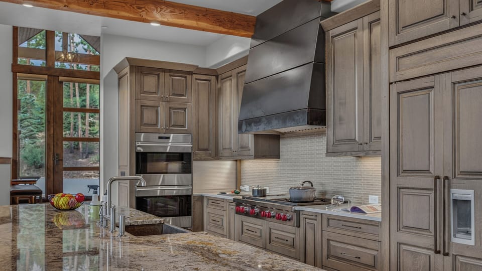 Kitchen, Main Level - Island with stone countertop