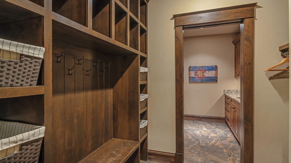 Main level mudroom and garage entrance