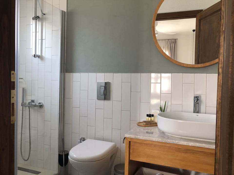 Superior Room | Bathroom | Shower, rainfall showerhead, free toiletries, hair dryer