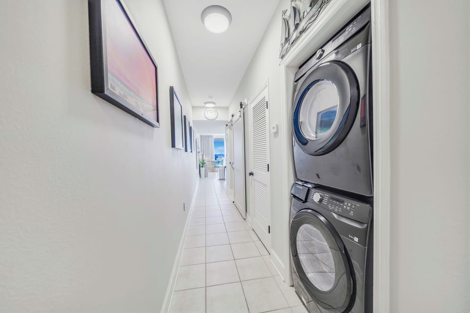 For your convenience, there is a washing machine and dryer located inside the unit for your use.