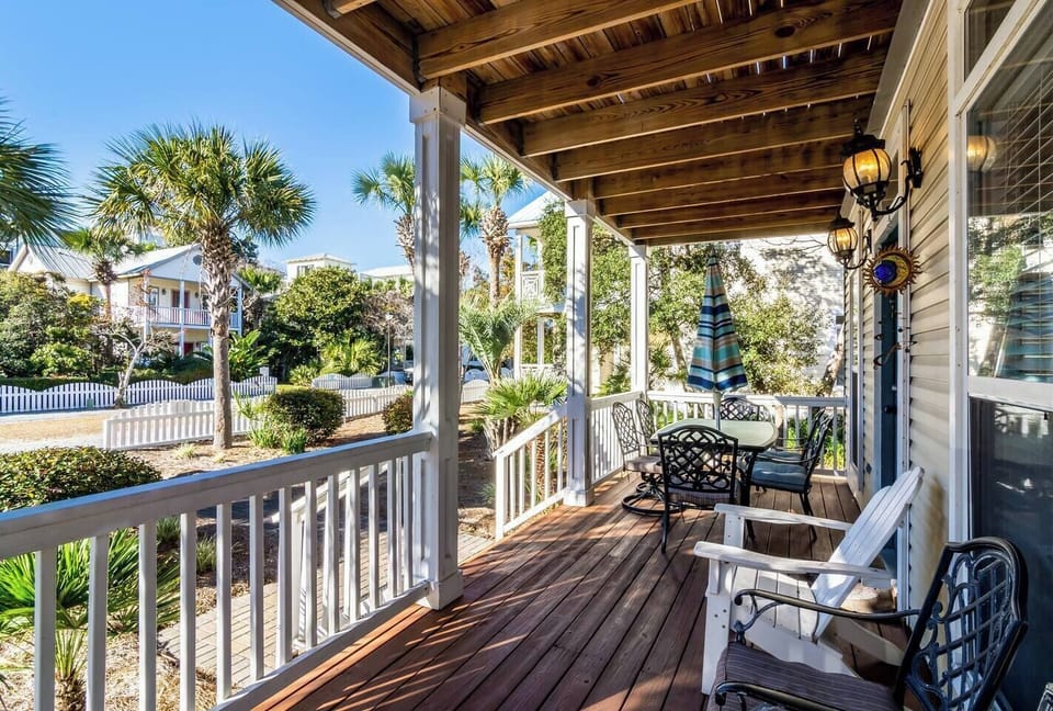 Front porch with view of front yard and street.