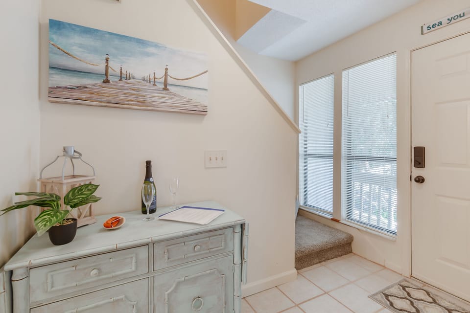 Entry table with informational documents, welcome binder, games, and more!