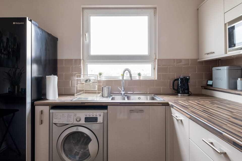 Kitchen with window view