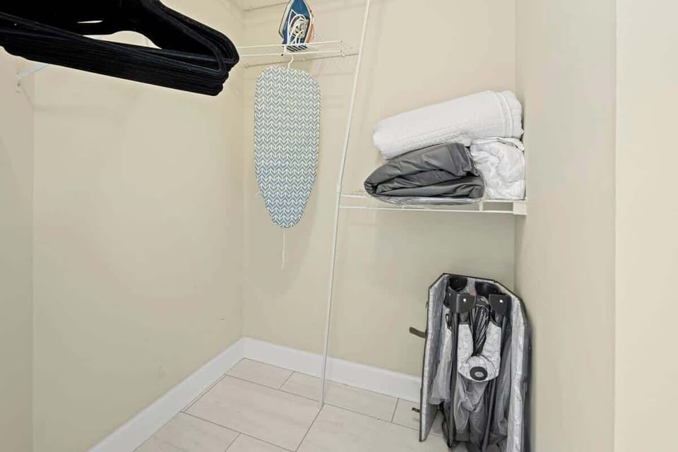 Pack and Play, Iron/Iron board, air mattress and hangers