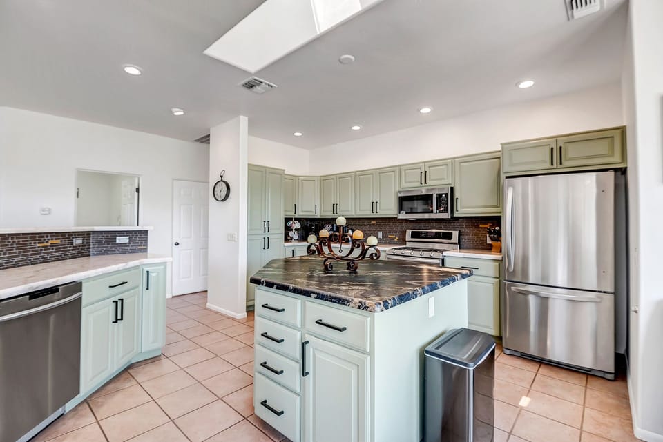 Spacious Kitchen with New Stainless Steel Appliances