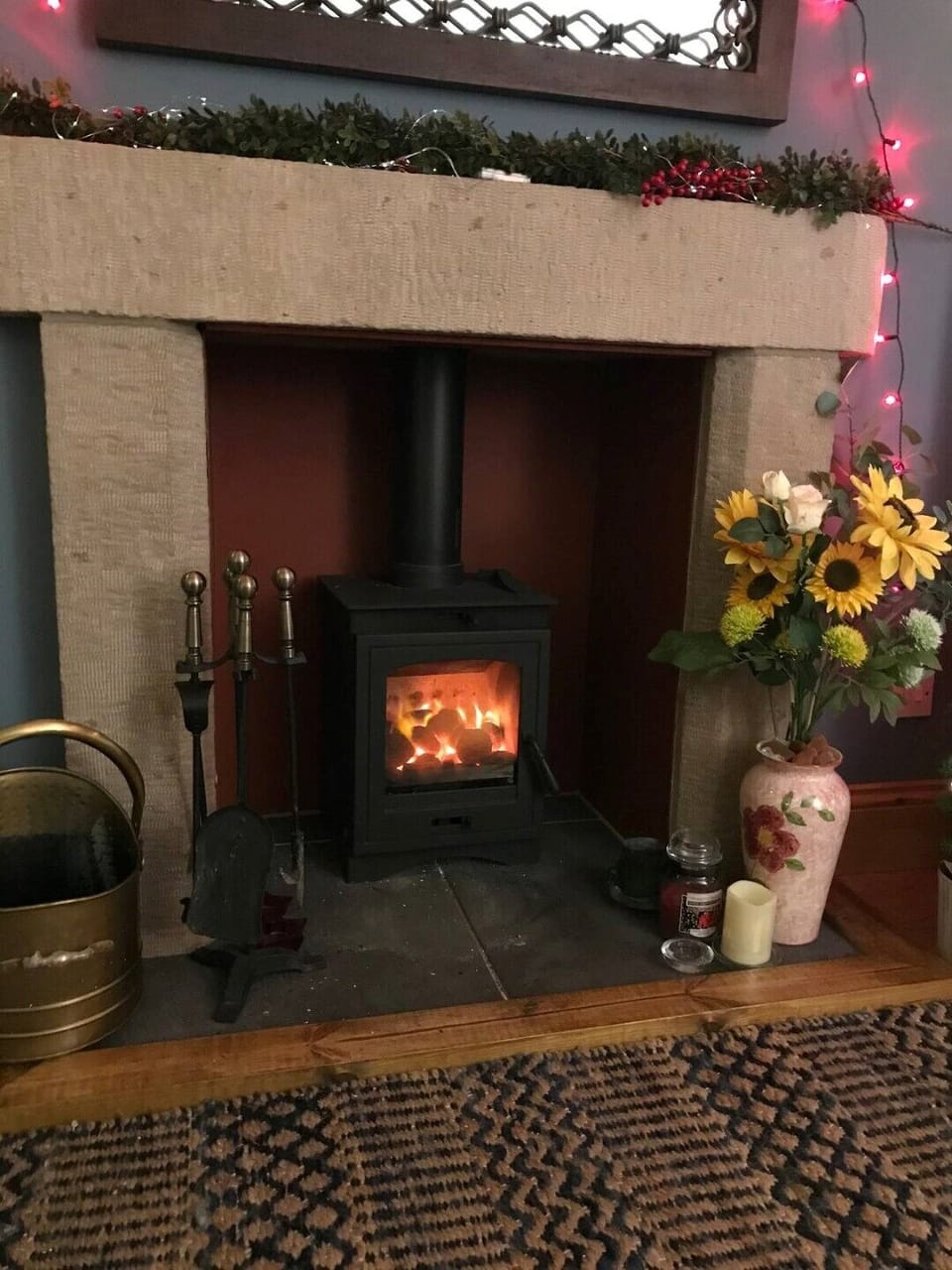 A welcome sight on a chilly evening