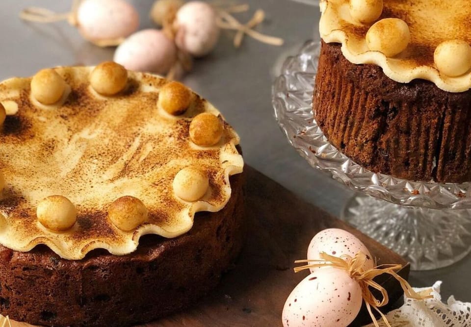 Examples of lovely cakes at the Linton Kitchen cafe virtually next door
