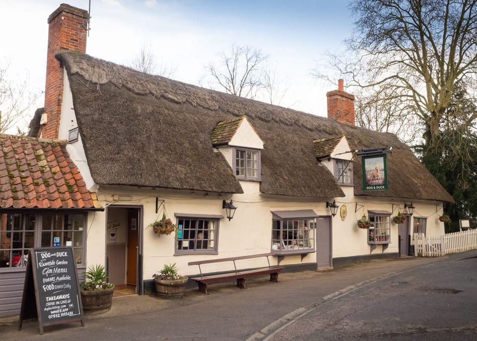 The popular and highly recommended Dog and Duck pub - 5 mins walk away