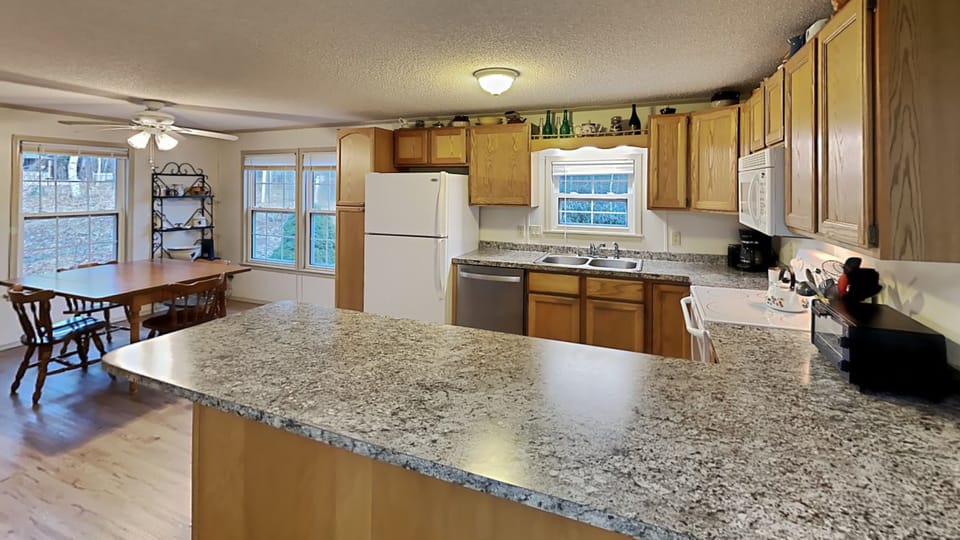 Open concept kitchen and dining room