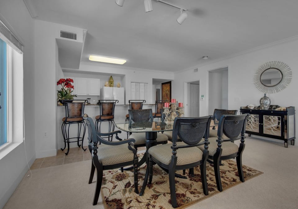 Dining table plus eat-in bar