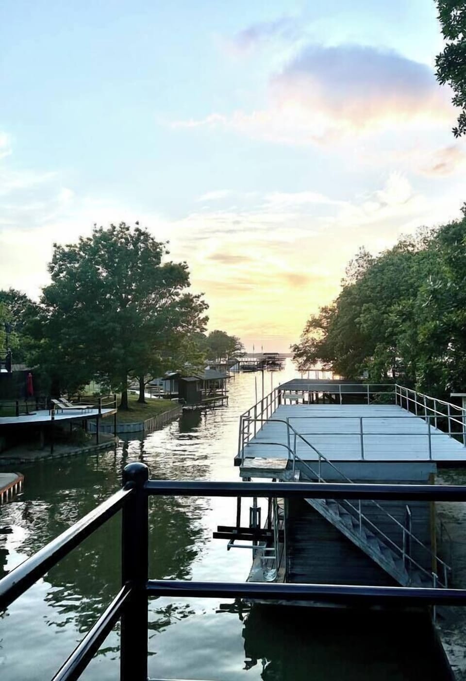 View of the canal and lake from the upper deck.