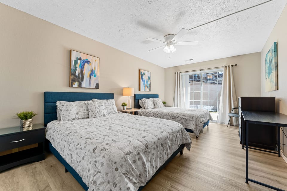 2 Queen beds in 2nd spacious bedroom