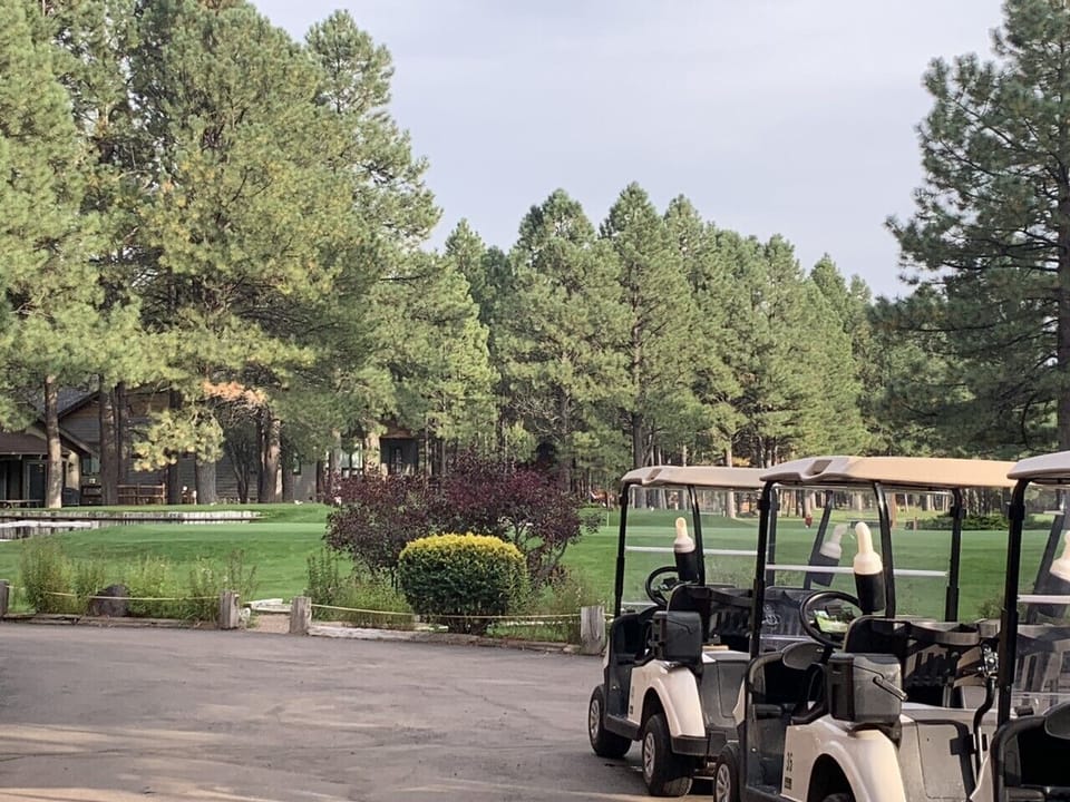 A 5 minute walk will land you on a beautiful renowned public golf course. Restaurant, pro shop, a golfer's dream.