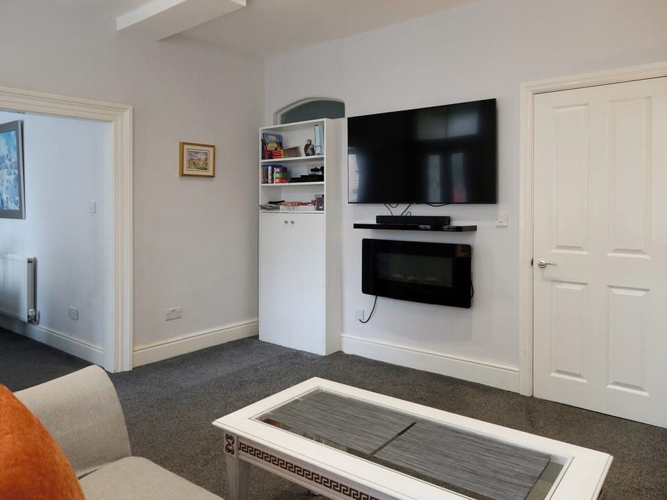 Living room with 50 inch smart tv | Amber Villa, Tideswell, near Buxton