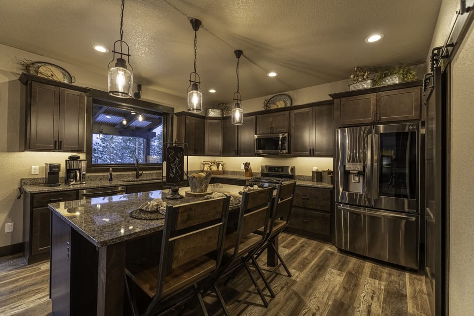 Spacious kitchen includes smart appliances 