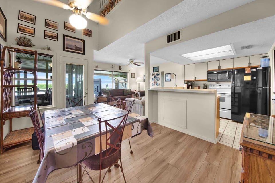 Gather for meals in the bright dining area off the kitchen