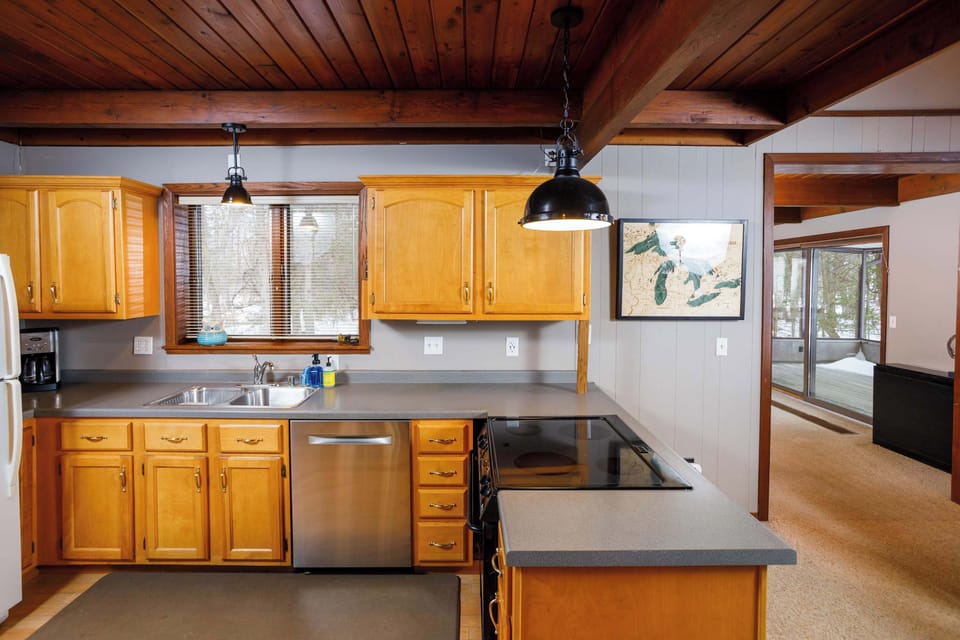 Kitchen with ample counter space and dishwasher