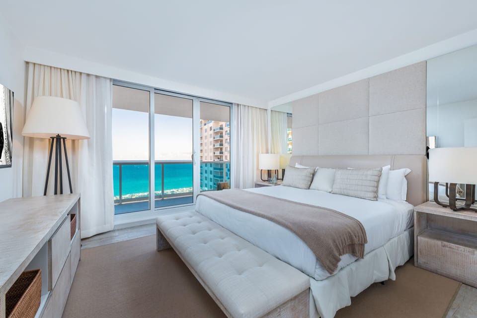 Master Bedroom with Balcony Access & Direct Ocean View!