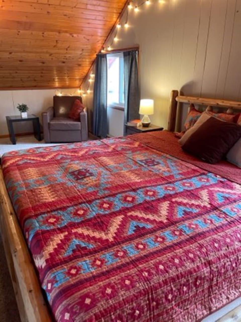 Second floor bedroom with king size bed