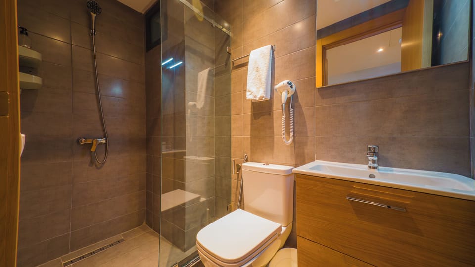 Deluxe Suite | Bathroom | Shower, rainfall showerhead, free toiletries, hair dryer