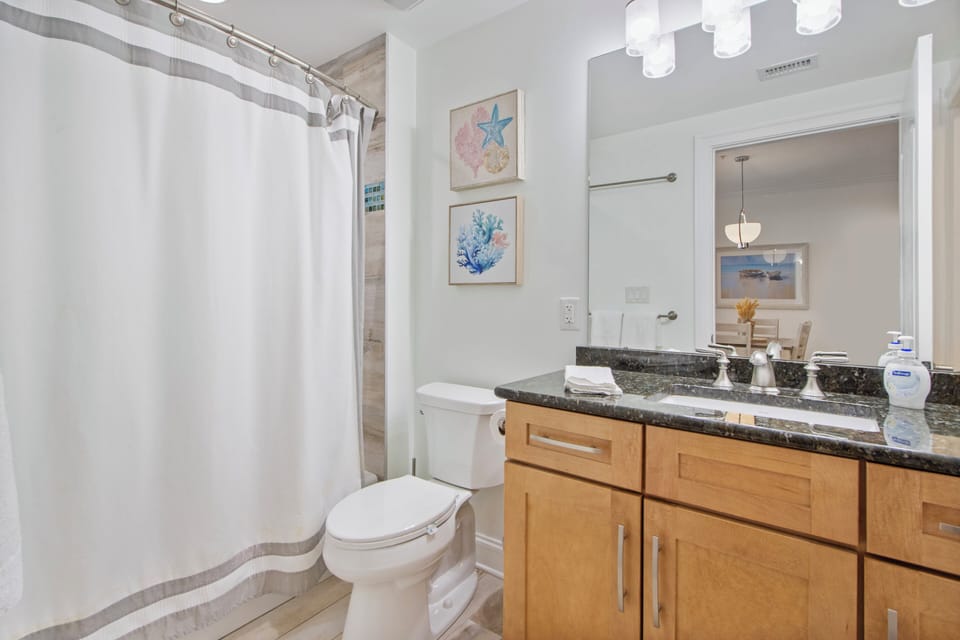 hall bath with tub/shower combo