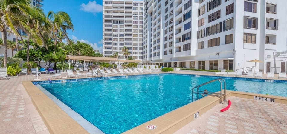 Crystal clear heated pool