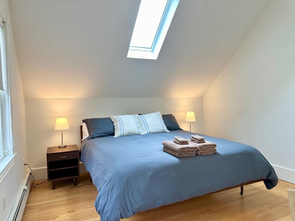 Second floor master bedroom #2, king size bed, with attached master bath-