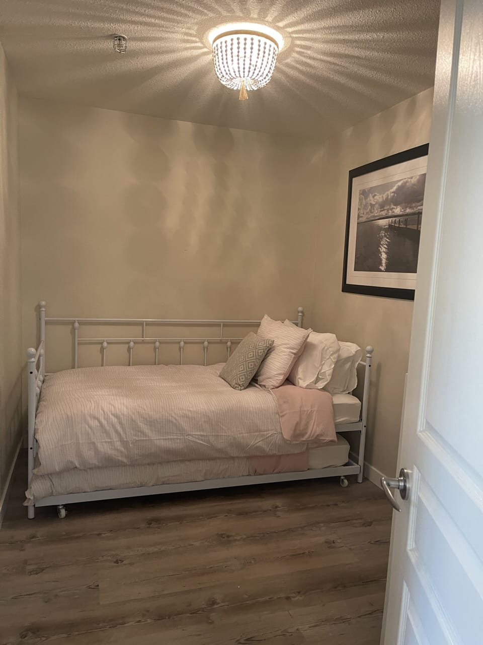Second bedroom/den Twin trundle bed. 