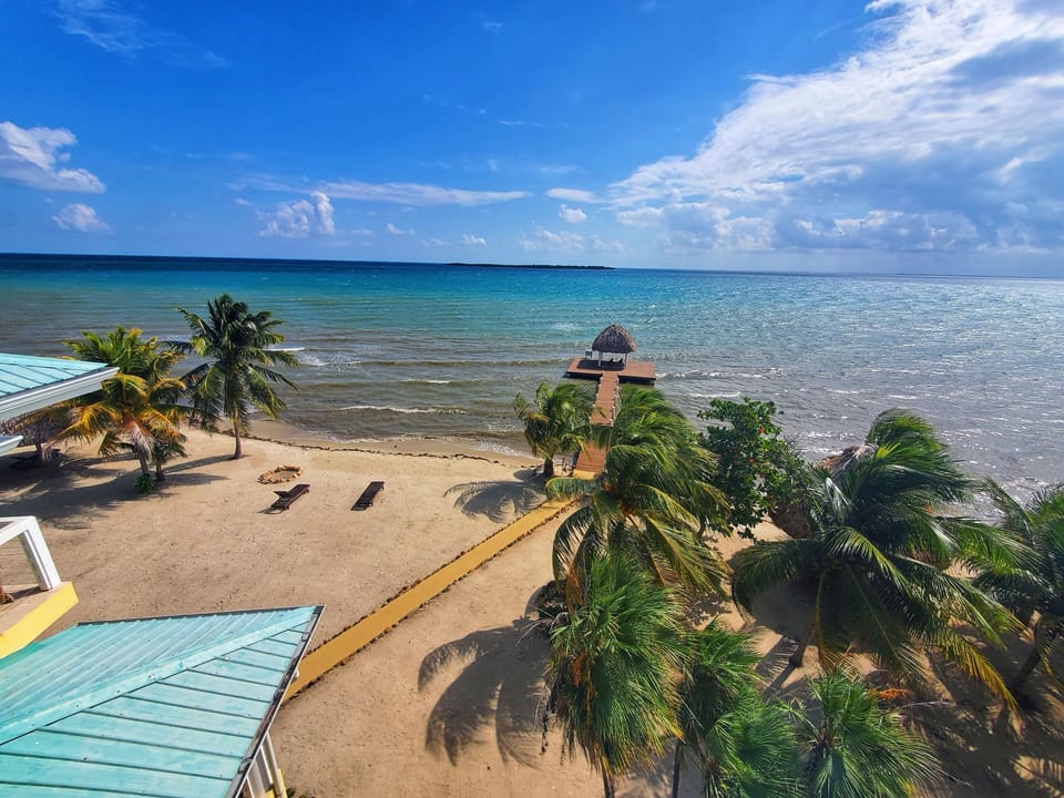 Private beach, sun loungers, beach towels