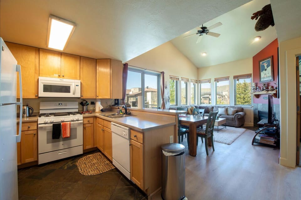 Kitchen open to dining room and living room - great for entertaining