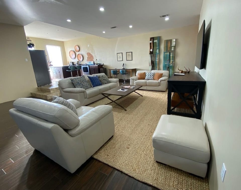 Grab a seat.  After those stairs, you'll want one.  ;)
