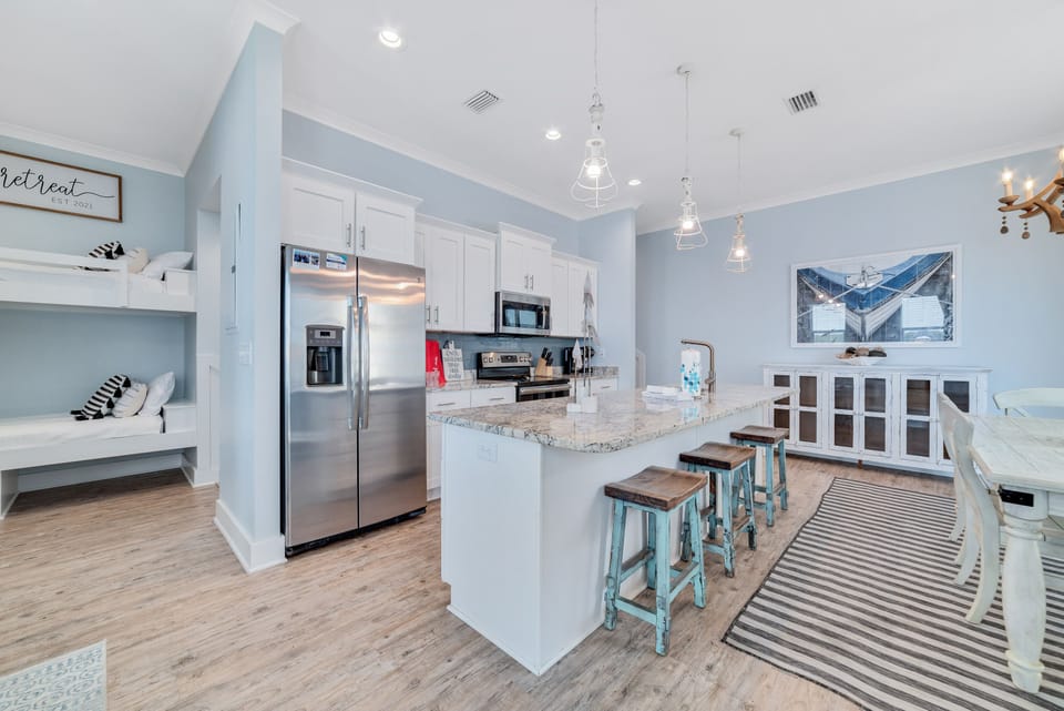 Open concept living area and kitchen