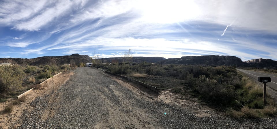 Looking south from Monument road.  Colorado National Monument in the background.