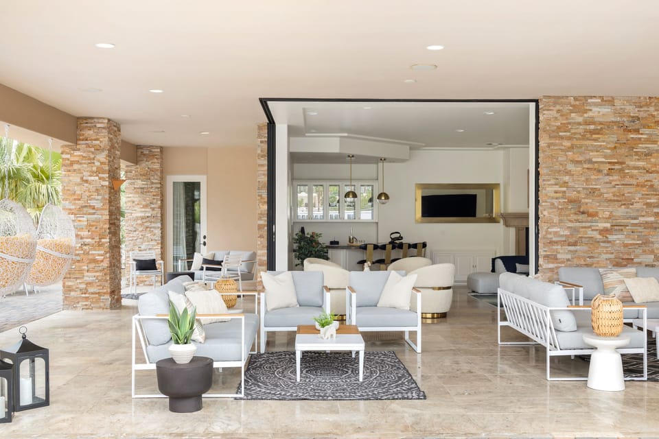 This chic, contemporary property is professionally designed and curated for you and your guests to enjoy the abundant California sun and “skyviews” from every room.