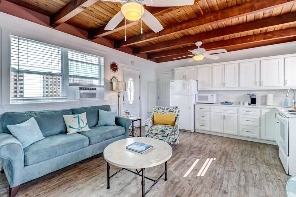 Open living room and kitchen