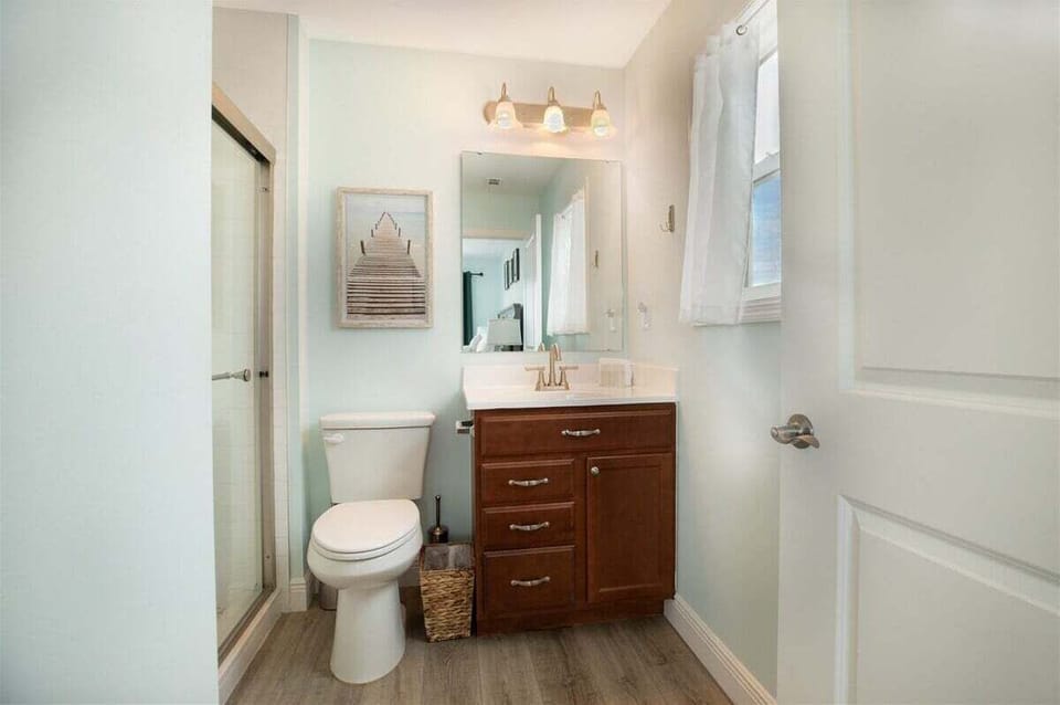 Clean, bright, and conveniently located near the guest bedrooms.