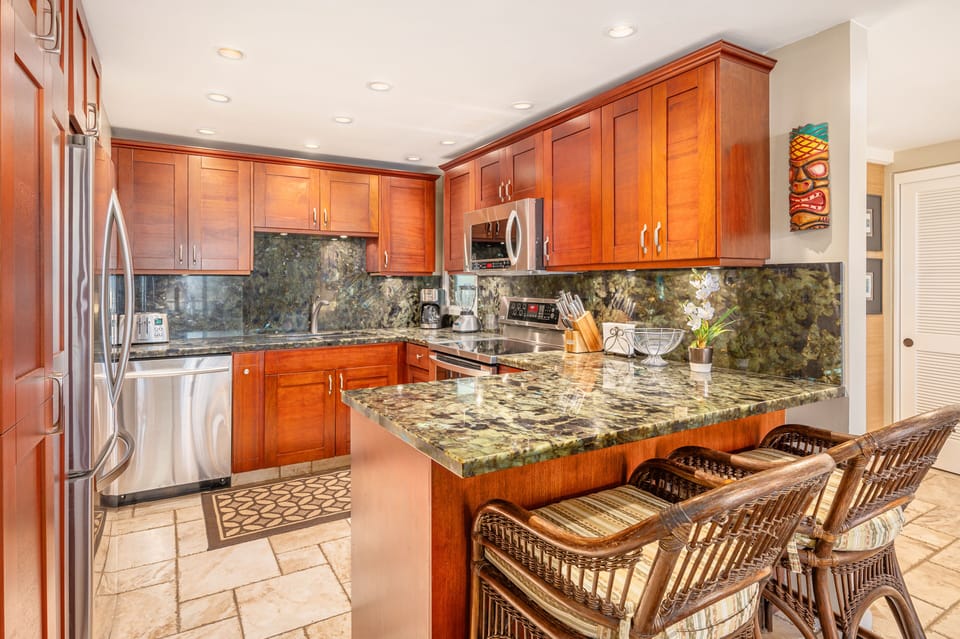 Fully stocked kitchen